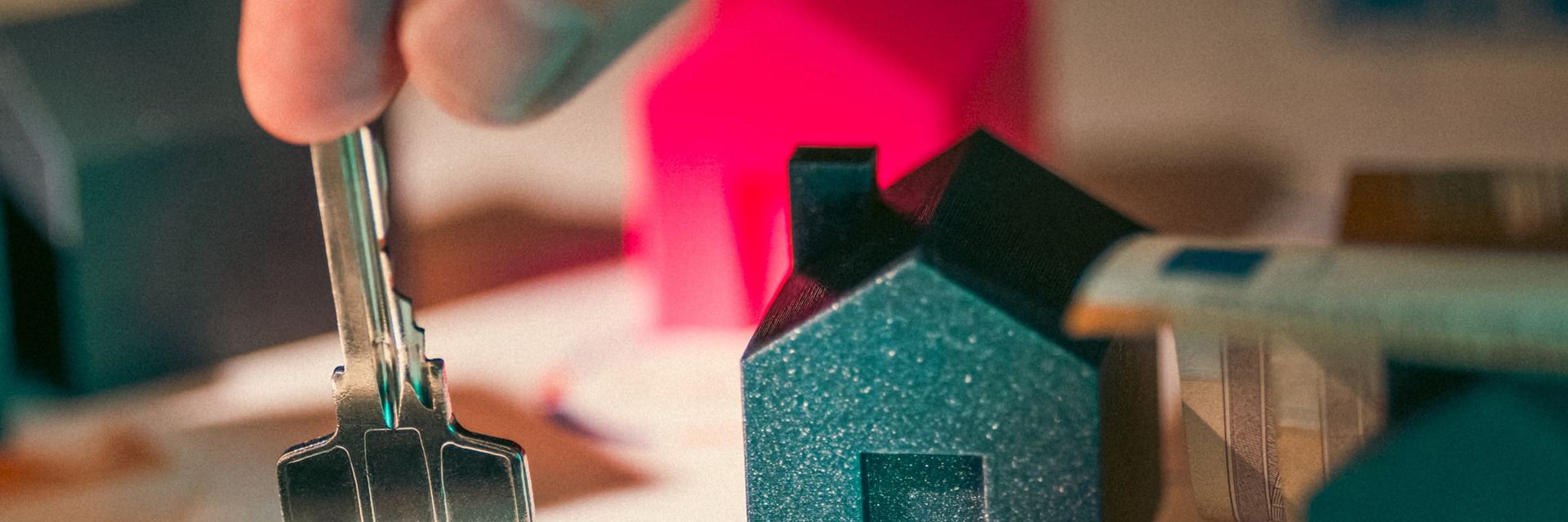 A house key, model homes and a calculator